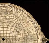 detail of the universal projection on the back of astrolabe MHS inv. 41122
