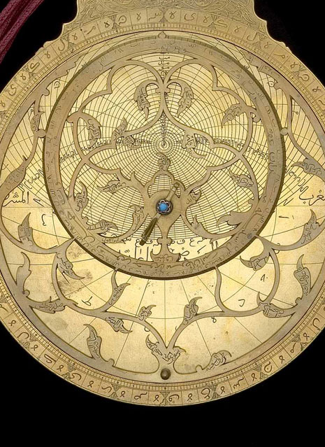 Closeup of Astrolabe, by 'Adb al-A'imma, Persian, 1712/13  (Inv. 40744)