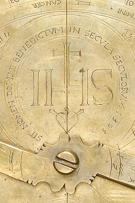 Closeup of Astrolabe of Philis de Din, French?, 1595 (Inv. 45975)