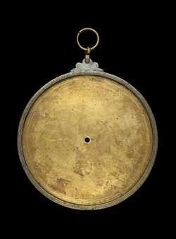 Front of astrolabe without rete or plates. Click to enlarge