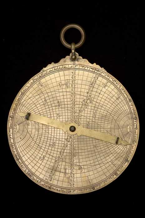 Rear of astrolabe, North African, 13th century?  show universal projection(Inv. 41122)