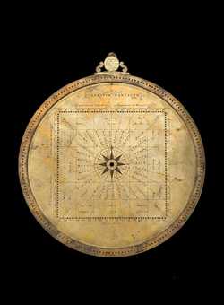 Front of astrolabe without rete or plates. Click to enlarge