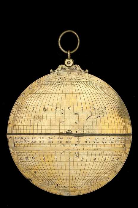 Closeup of Astrolabe, by Pierre Sevin, Paris, c.1670 (Inv. 42680)