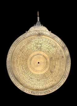 Front of astrolabe without rete or plates. Click to enlarge