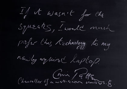 Blackboard by Chris Patten.