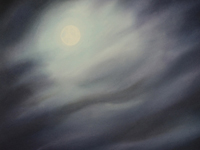 Frost Moon in a Mackerel Sky (52cm x 70cm)