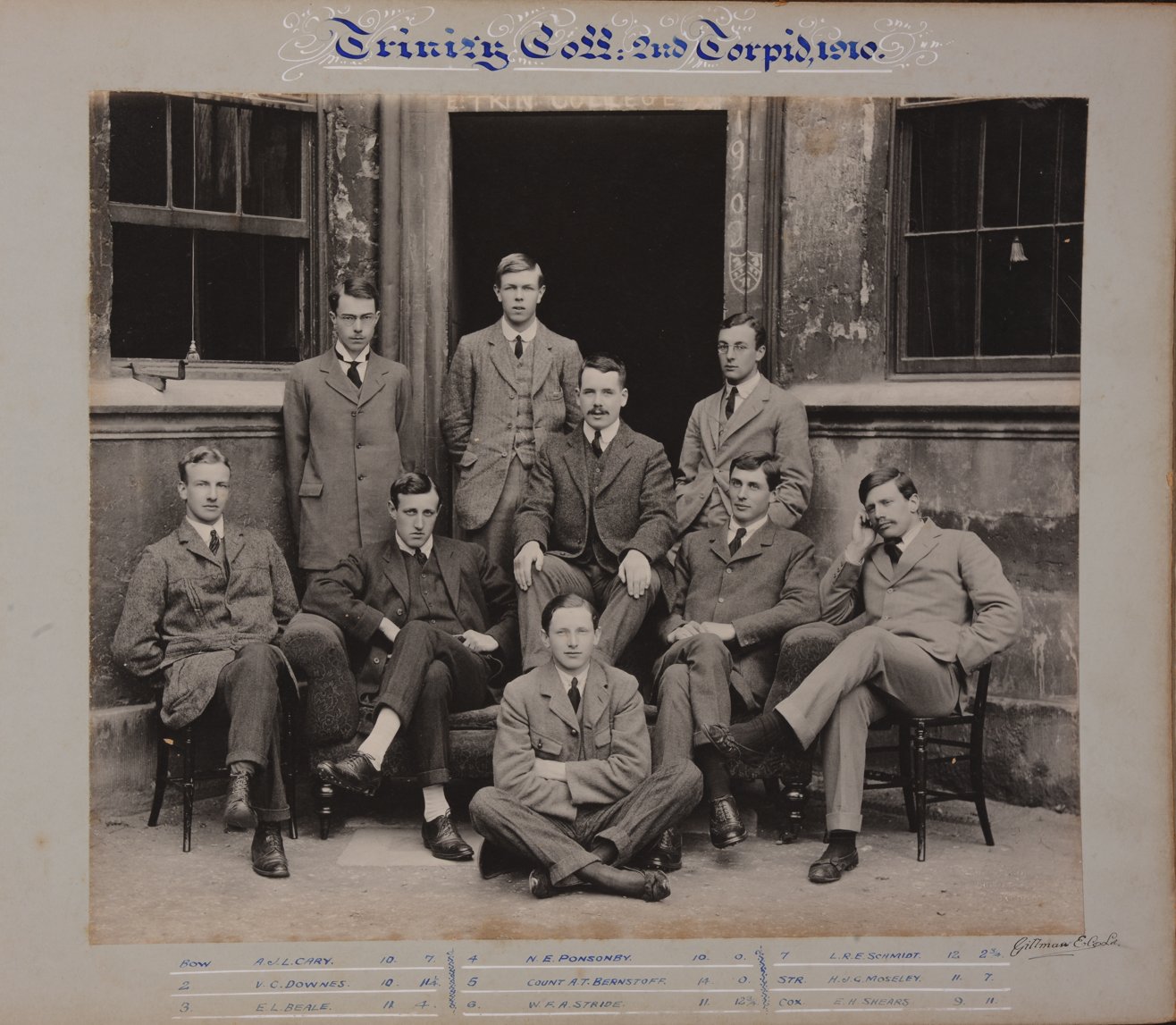 Trinity College 2nd Crew Torpids, 1910