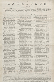 P. & J. Dollond Price List, c. 1775