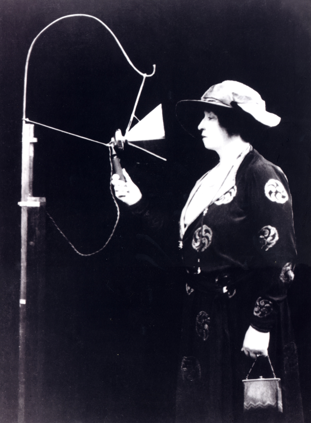 preview image for Reproduction Photograph of Dame Nellie Melba at an Early Marconi Radio Broadcast, English, 20th Century (Taken 1920)
