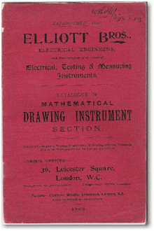 Elliott Brothers: catalogue of Mathematical Drawing Section