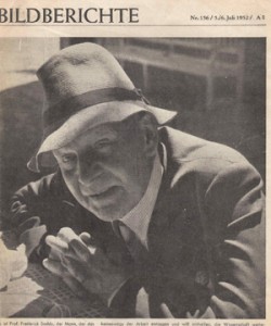 Soddy1952 Frederick Soddy, pictured for an article in a German newspaper in 1952.
