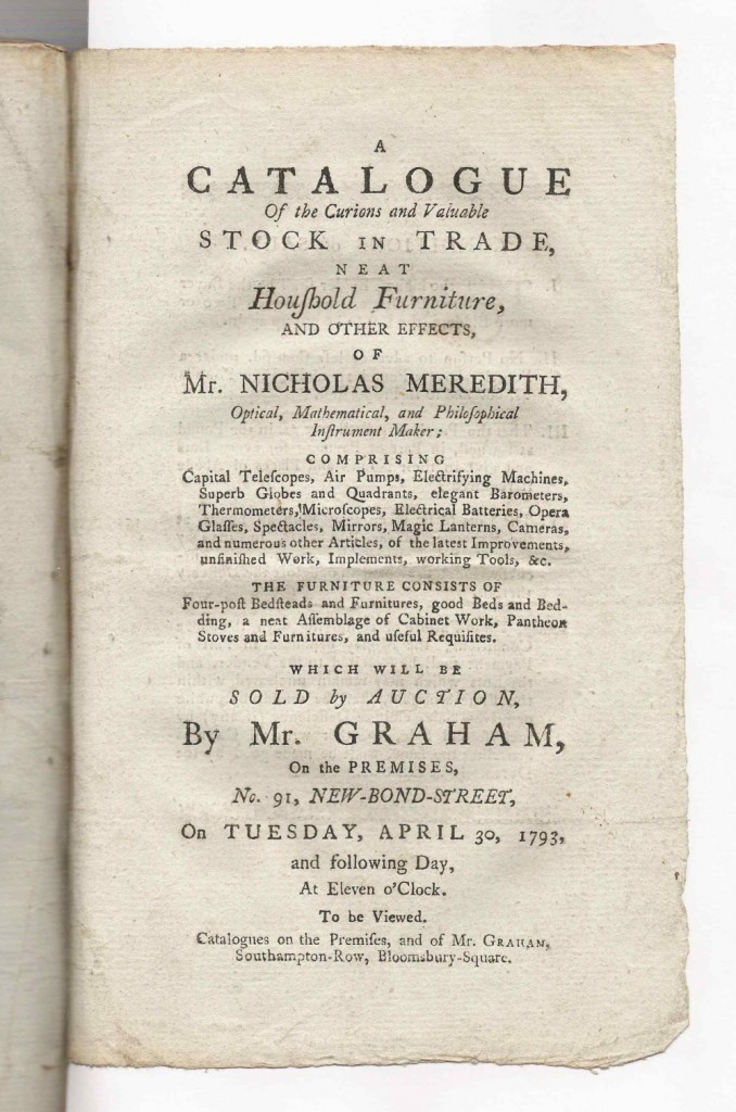 Nicholas Meredith, instrument maker, 1793