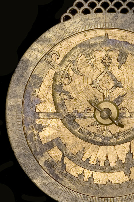 Closeup of Astrolabe, by Ahamad and Muhammad the Sons of Ibrahim, Isfahan, 984/5 or 1003/4 (Inv. 33767)