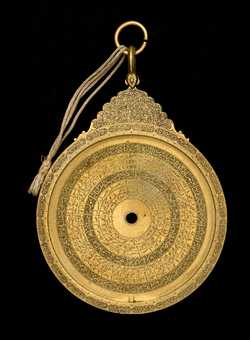 Front of astrolabe without rete or plates. Click to enlarge