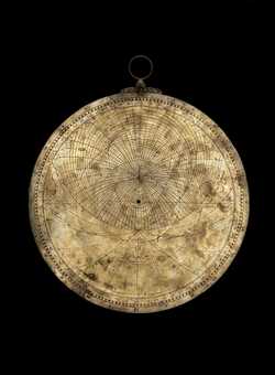 Front of astrolabe without rete or plates. Click to enlarge