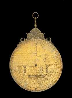 Small image of complete astrolabe back. Click to enlarge.