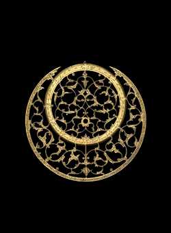Small image of astrolabe rete separated from astrolabe. Click to enlarge.