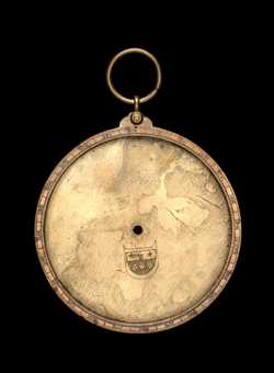 Front of astrolabe without rete or plates. Click to enlarge