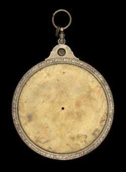 Front of astrolabe without rete or plates. Click to enlarge