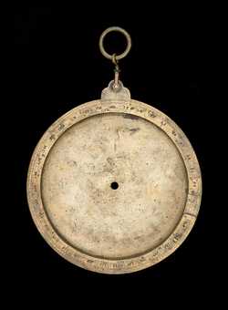 Front of astrolabe without rete or plates. Click to enlarge