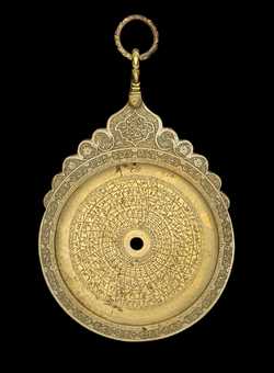 Front of astrolabe without rete or plates. Click to enlarge