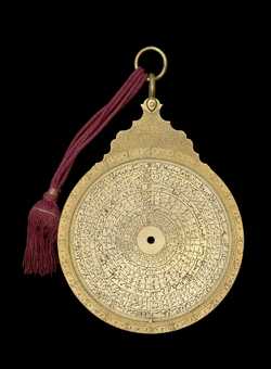 Front of astrolabe without rete or plates. Click to enlarge