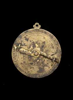 Small image of complete astrolabe back. Click to enlarge.