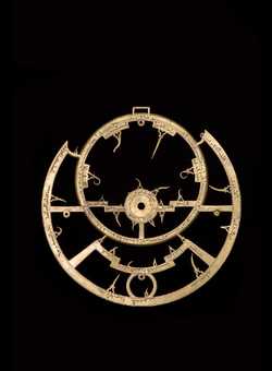 Small image of astrolabe rete separated from astrolabe. Click to enlarge.