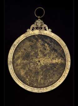 Front of astrolabe without rete or plates. Click to enlarge