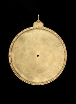 Front of astrolabe without rete or plates. Click to enlarge