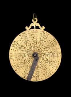 Small image of complete astrolabe back. Click to enlarge.