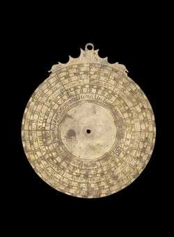 Small image of complete astrolabe back. Click to enlarge.