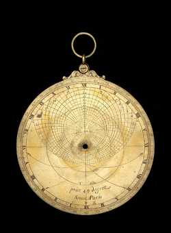 Front of astrolabe without rete or plates. Click to enlarge