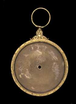 Front of astrolabe without rete or plates. Click to enlarge