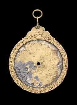 Front of astrolabe without rete or plates. Click to enlarge