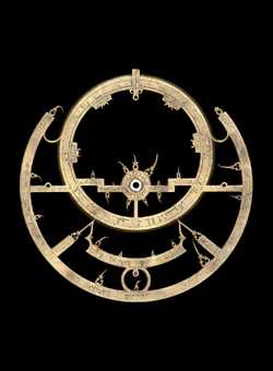 Small image of astrolabe rete separated from astrolabe. Click to enlarge.