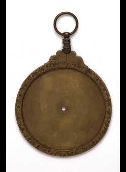 Front of astrolabe without rete or plates. Click to enlarge