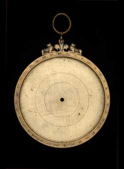 Front of astrolabe without rete or plates. Click to enlarge