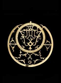 Small image of astrolabe rete separated from astrolabe. Click to enlarge.