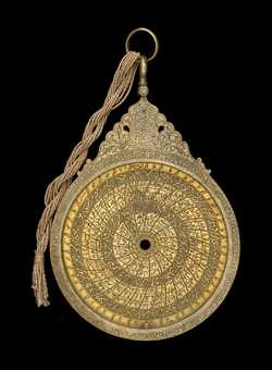 Front of astrolabe without rete or plates. Click to enlarge