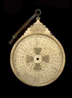 Front of astrolabe without rete or plates. Click to enlarge