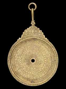 Front of astrolabe without rete or plates. Click to enlarge