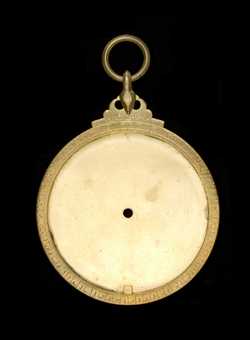 Front of astrolabe without rete or plates. Click to enlarge