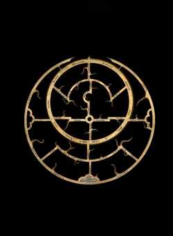 Small image of astrolabe rete separated from astrolabe. Click to enlarge.