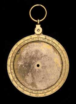 Front of astrolabe without rete or plates. Click to enlarge