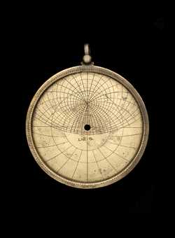 Front of astrolabe without rete or plates. Click to enlarge