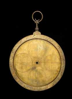 Front of astrolabe without rete or plates. Click to enlarge