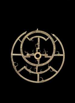 Small image of astrolabe rete separated from astrolabe. Click to enlarge.