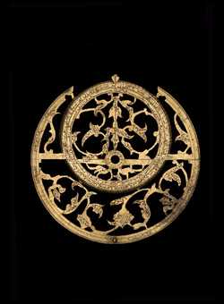 Small image of astrolabe rete separated from astrolabe. Click to enlarge.