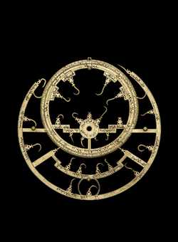 Small image of astrolabe rete separated from astrolabe. Click to enlarge.